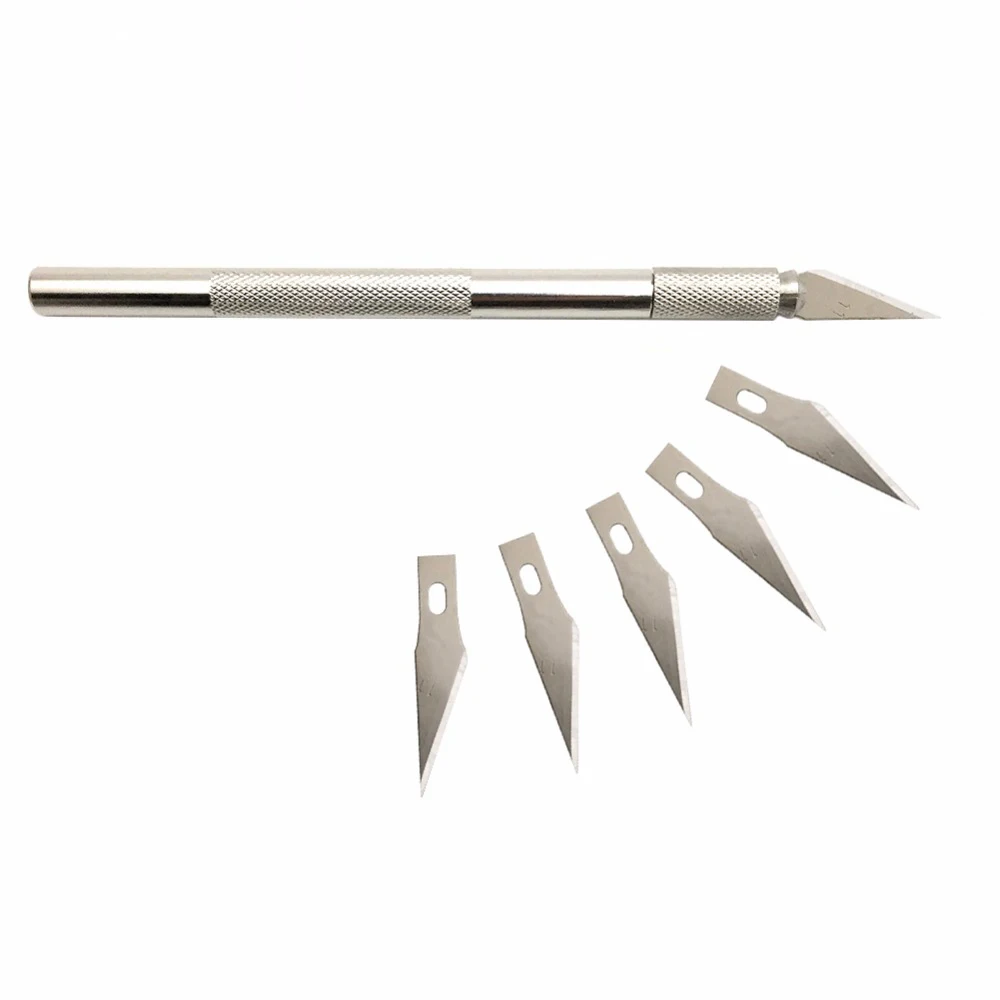 

Non-Slip Metal 6 Blades Wood Carving Tools Fruit Food Craft Sculpture Engraving Utility Knife For Stationery Art Supplies