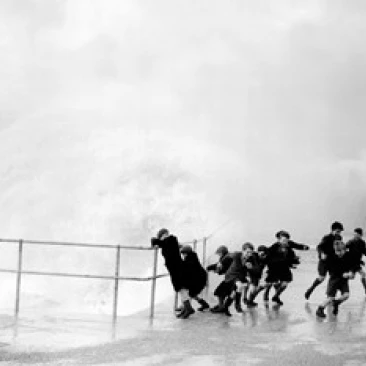 British Kids - Wave Dodging Laminated Poster (36 x 24)