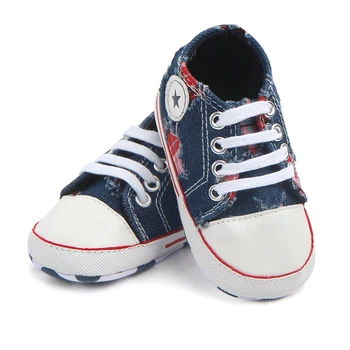 

Fashion Blue Jeans Infant Toddler Baby Shoes Girls Boys Booties Kids Sports Sneakers Children Chaussures Bebe Sapatos age 0-18M