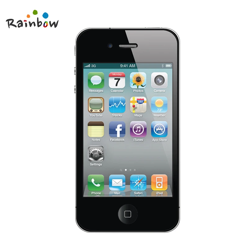 Apple iPhone 4 iOS 16G или 32GB rom 3,5 дюймов 5MP камера wifi gps сотовый телефон