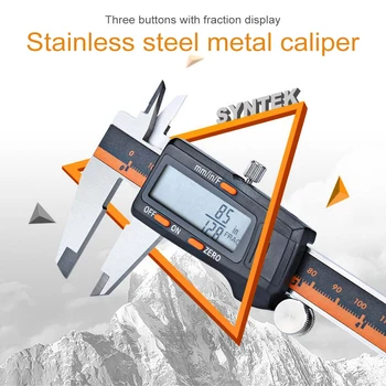 

Stainless Steel 150mm Vernier Caliper LCD Display Digital Caliper Automatically Converts Measurements To Inches Or Millimeters