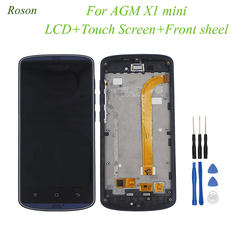 Roson AGM X1 Мини ЖК-дисплей и сенсорный экран 5," дигитайзер с рамкой в сборе запасные части для AGM X1 Mini