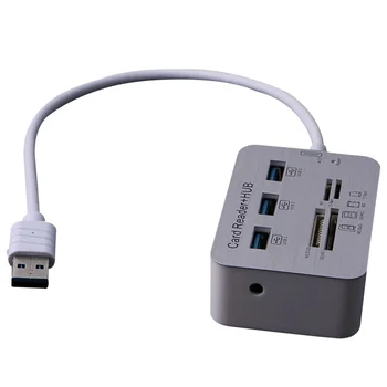 

USB 3.0 Multi-function Hub USB Interface + Card Reader Combo Splitter Combination High quality USB Combo Card Reader 3 Ports