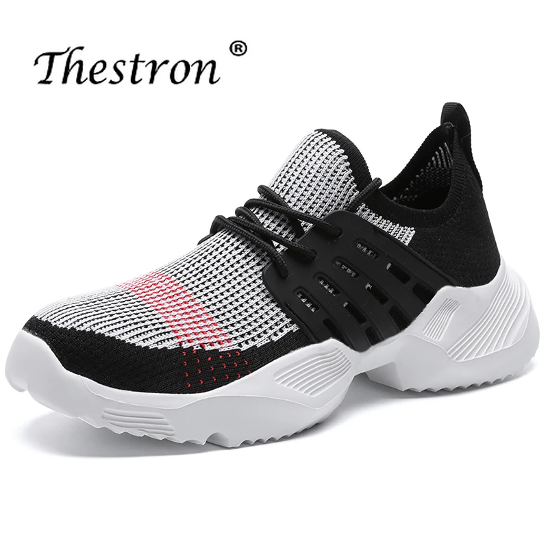 

Running Shoes Men Big Size Height Increasing Damping Thestron Walking Sneakers Spring/Summer Breathable Non Slip Trainers