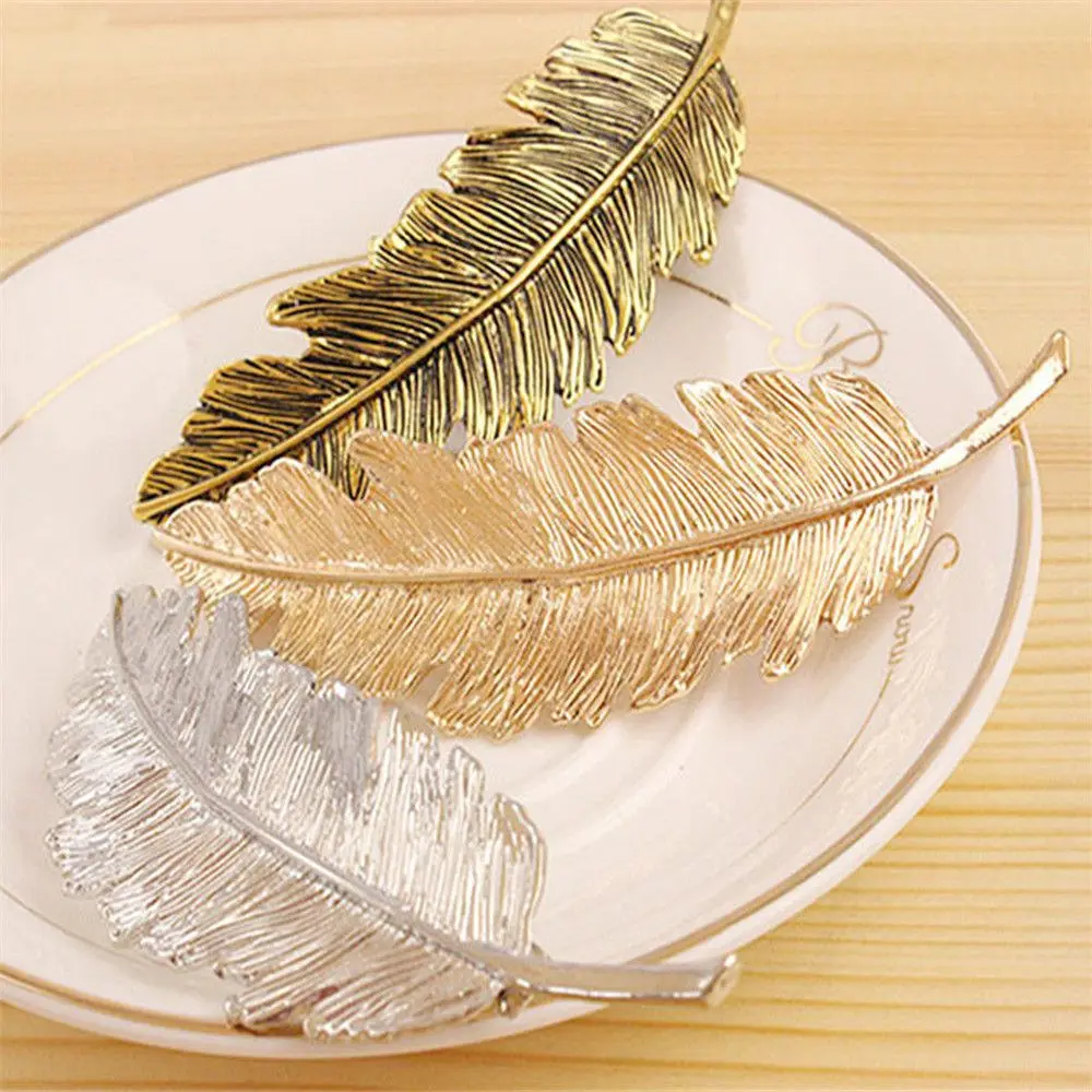 Metal Leaf Feather Hair Clip Girls Vintage Hairpin Princess Hair Barrette Accessories Hairpins For Women Styling Tools Wholesale Metal Leaf Feather Hair Clip Girls Vintage Hairpin Princess Hair Barrette Accessories Hairpins For Women Styling Tools Wholesale