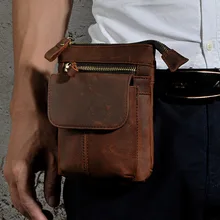 Мужской винтажный чехол Crazy Horse из воловьей кожи для сотового телефона, кошелек из натуральной кожи, трендовые сумки на плечо