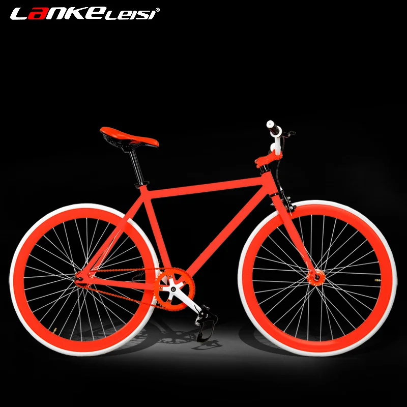 red fixed gear bike