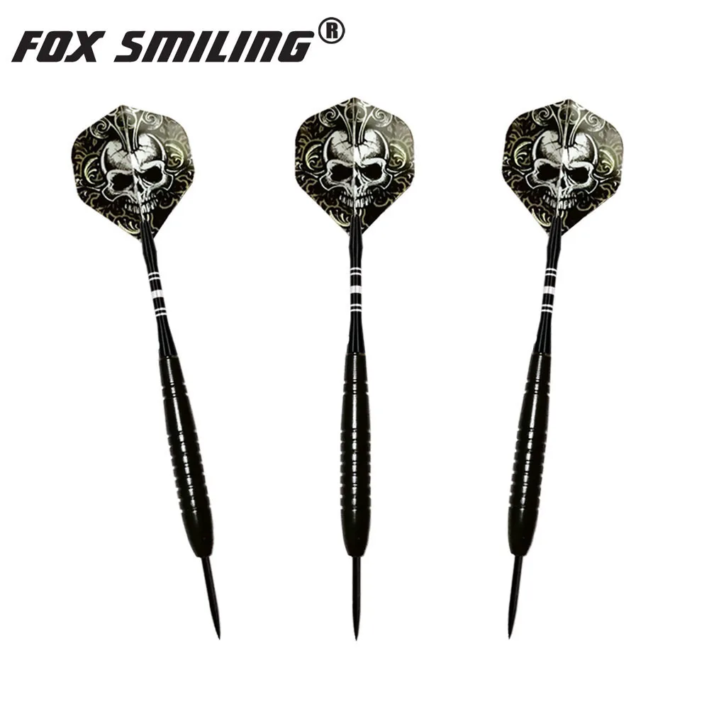 Fox Smiling 3 шт. 23 г профессиональный стальной наконечник Дартс с алюминиевым валом хорошего качества(отправка 3 шт полетов в подарок
