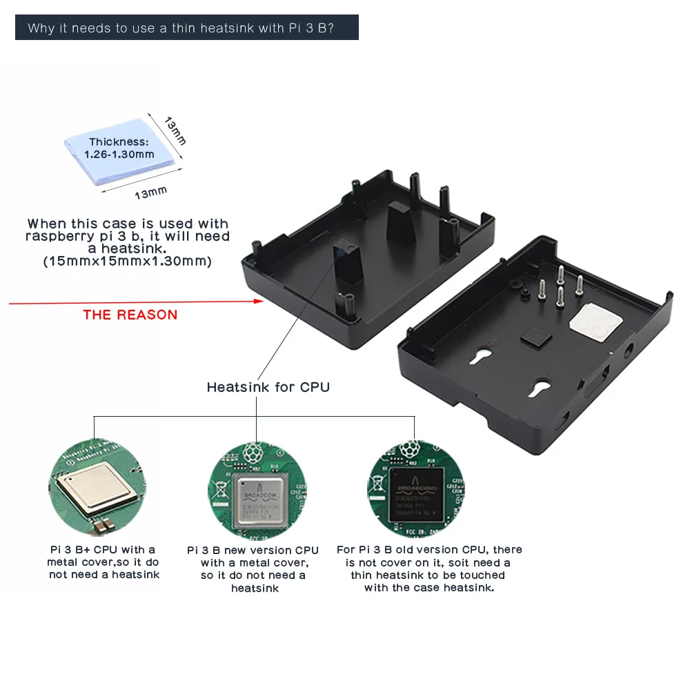 Raspberry Pi 3 B + Алюминиевый Чехол металлический корпус совместимый с model b plus/ 3b / 2b|pi 3|pi