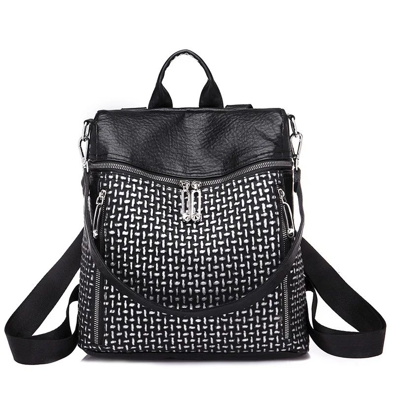 

QINRANGUIO Backpack Women 2019 New Design Fashion Women Backpack Soft PU Leather Backpack School Large Capacity Female Backpack