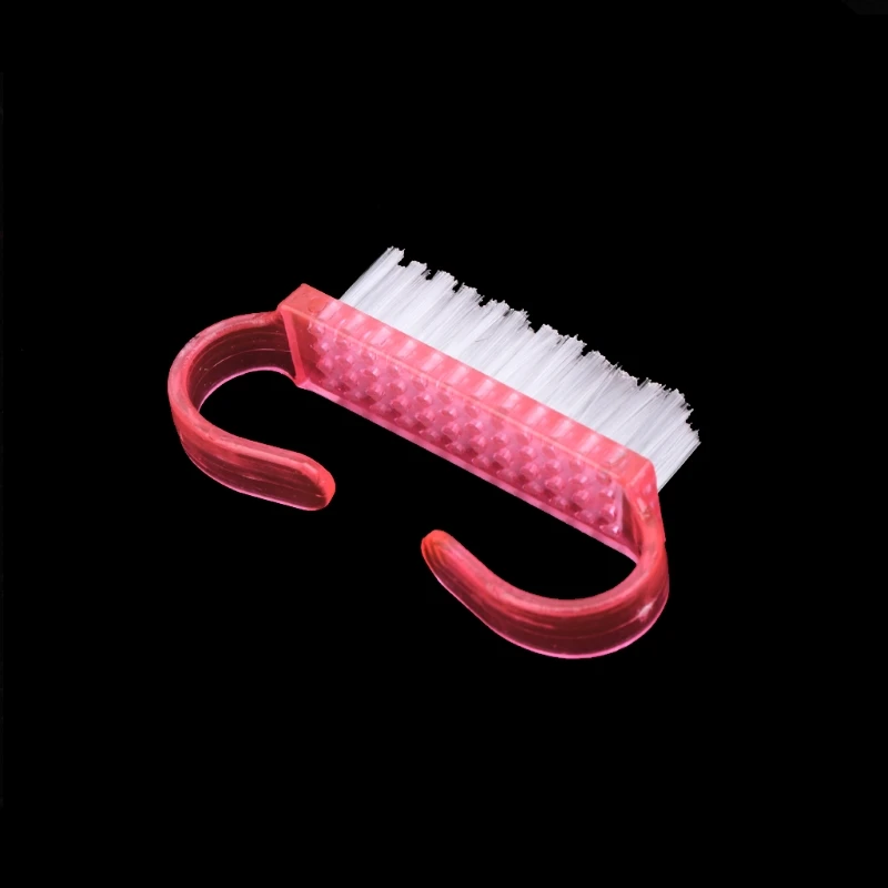 10Pcs Plastic Handle Nail Brushes Fingernail Cleaning Manicure Tools Accessories