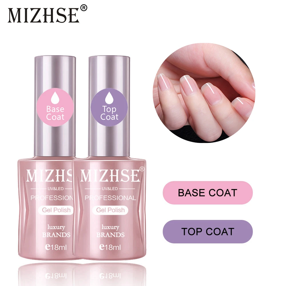 MIZHSE верхнее Базовое покрытие замочить от УФ гель лак для ногтей светодиодный