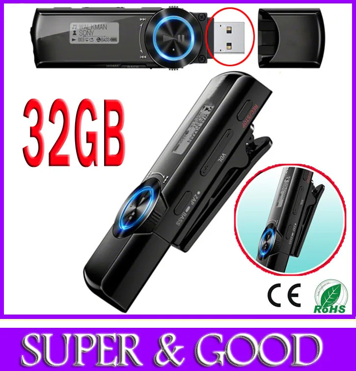 2015 32GB mini clip flash mp3 players FM-radio Digital Screen MP 3 sport Music Player Pen USB Flash Drive with free gift | Электроника