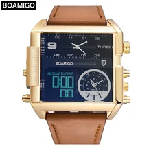 BOAMIGO brand men sports watches 3 time zone big man fashion watch leather quartz wristwatches relogio masculino montre homme цена BOAMIGO brand men sports watches 3 time zone big man fashion watch leather quartz wristwatches relogio masculino montre homme цены онлайн
