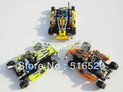 Крушение kart картинг автомобилей производителя 3338 Building Block Наборы для ухода за кожей 143 шт. три цвета Обучающие Головоломка DIY строительного