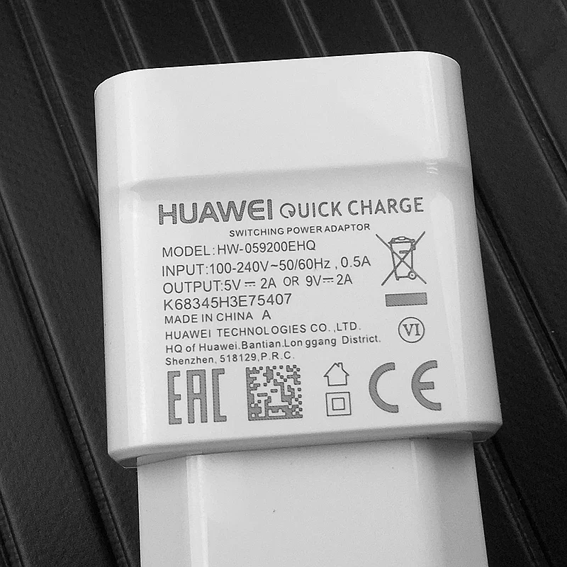 Huawei p10 lite Fast Charger 9V2A EU/US Quick Charge adapter For p20 p10 P9 Lite P8 Honor 9 8 nova 2 3 3i 4 4e V10 Type C cable