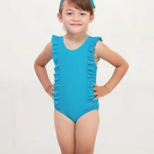 New Blue Lotus One Pieces Children's Swimsuit Infant Swimwear Toddler Girls Swimwear
