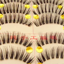 40 пар, женский макияж,, настоящие толстые накладные ресницы, популярные, грязные, натуральные, черные, ручная работа, накладные ресницы