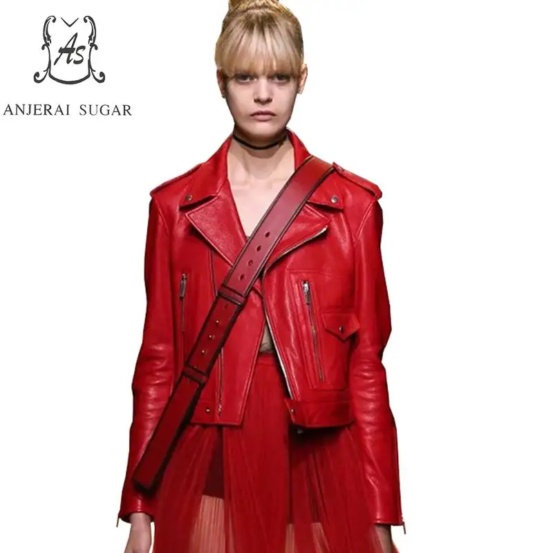 Spring Sheepskin Genuine Leather jacket women Casual