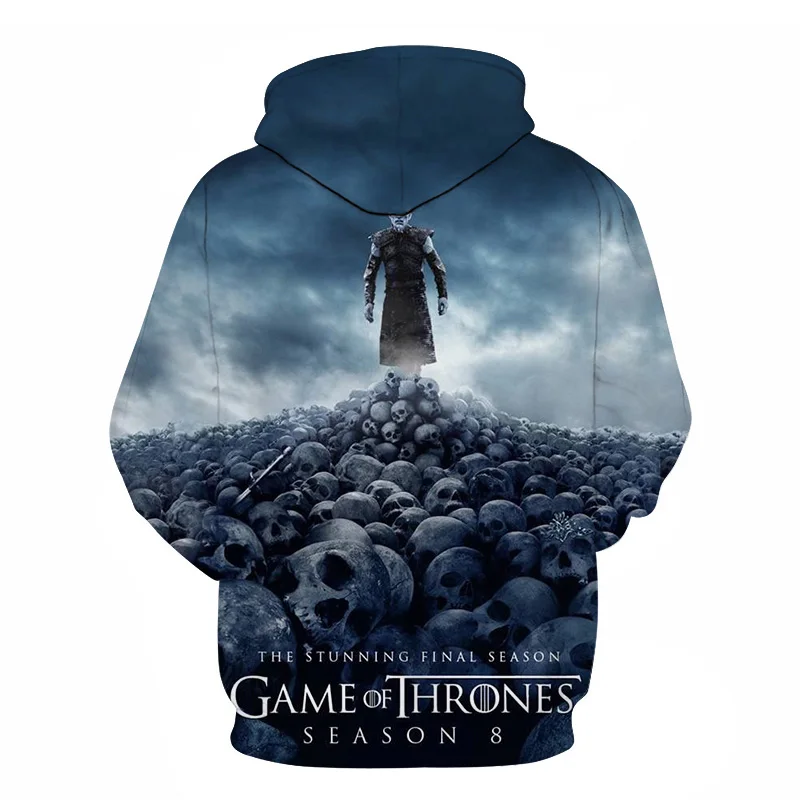 New Movie Game of thrones Hoodie Men Women All characters Cosplay 3d Sweatshirts Hoodies Casual Men Streetwear Pullover 6XL