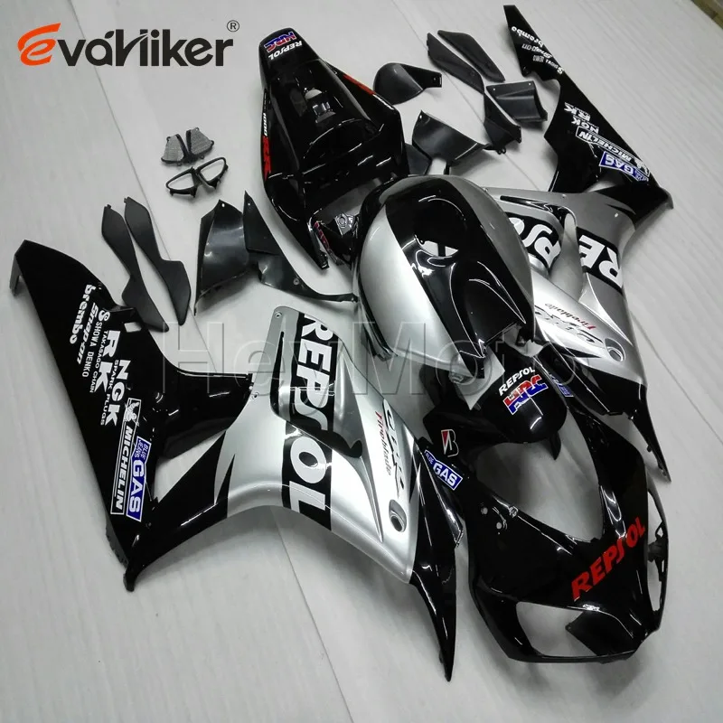 Пользовательские ABS мотоцикл обтекатель для CBR1000RR 2006-2007 мотоциклетные панели+ 5 подарков Черный литьевой формы H2 - Цвет: E