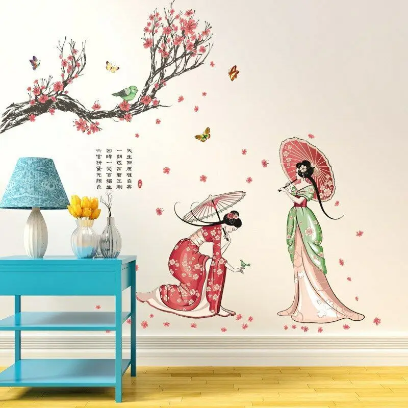 

Chinese Style Retro beauty Wall Stickers Home Decor Art Deca