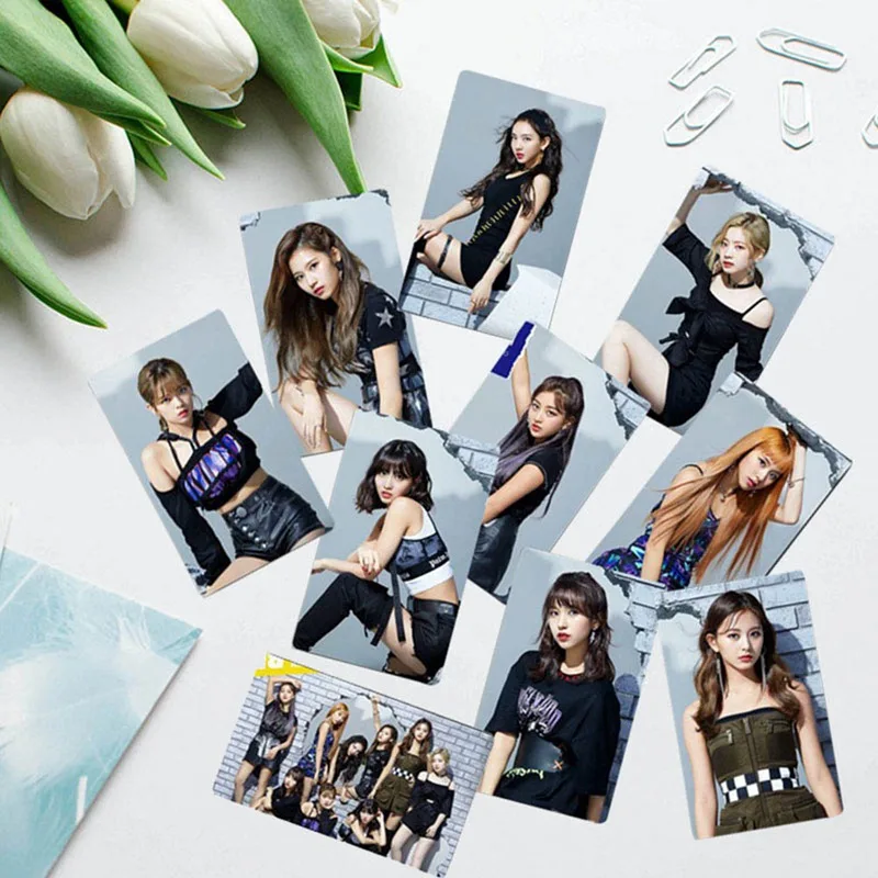 

10pcs/set K-pop TWICE New Ablum Yes Or Yes Card Fashion Stickers Crystal Sticky Photocards