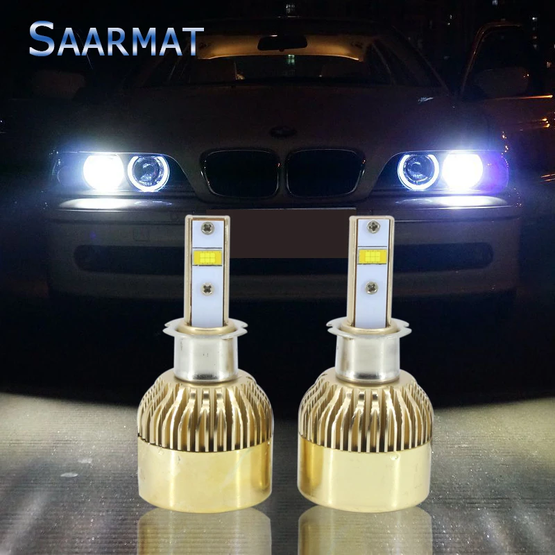 

2x  H3  w/ CREE Chips 11000LM Car LED Headlight Replacement Kit Bulbs