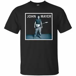 Джон тяжелее вещи Майер черная футболка мужская S-3XL круглый средства ухода за кожей Шеи Best продажи мужской натуральный хлопок футболк