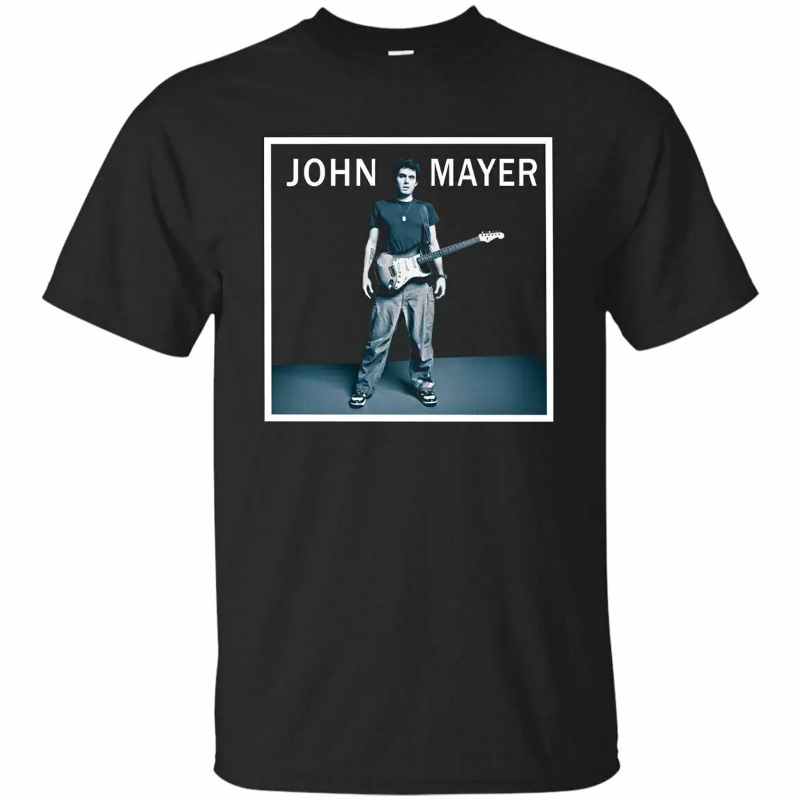 

John Heavier Things Mayer Black T-Shirt Mens S-3XL Round Neck Best Selling Male Natural Cotton T Shirt TOP TEE Plus Size