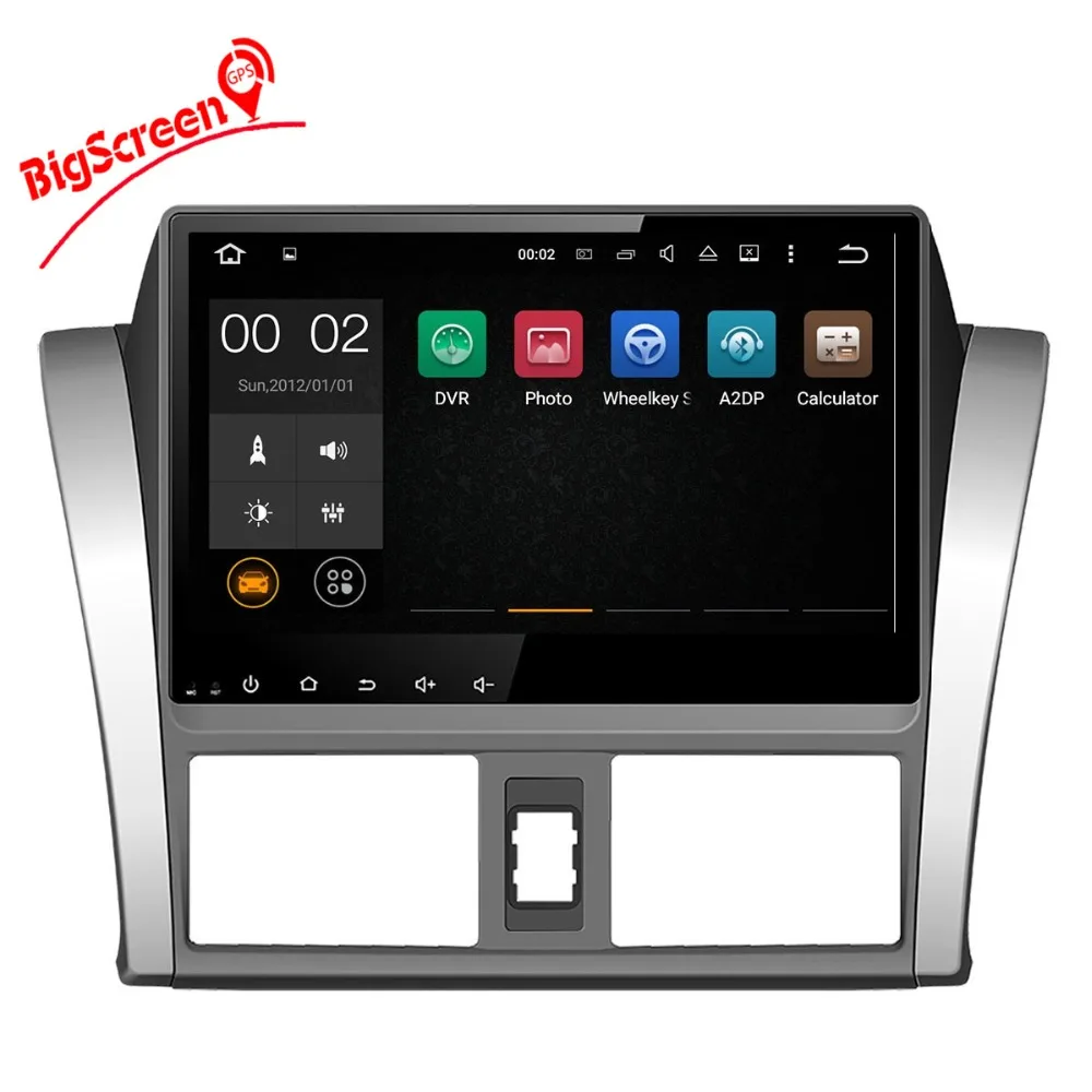 Flash Deal 9" Android 7.1 8.0  Car DVD Player GPS Navi For Toyota Vios YARIS Sedan 2013-2016 Auto Stereo Unit Multimedia Recoder WIFI 32GB 1