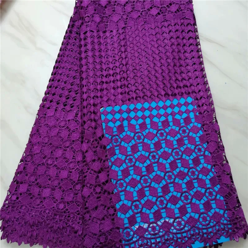 

2019 New Arrival African Cord Lace Guipure Lace Fabric.High Quality Multicolor Water Soluble Lace Fabric 5yards/lot PL052208