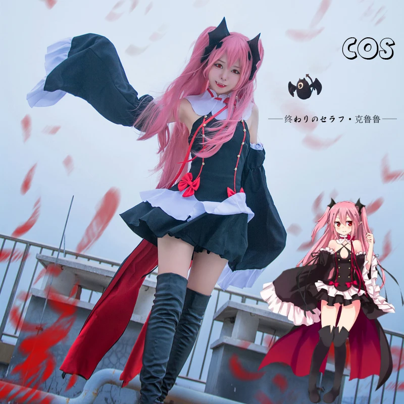 Женское платье с героями аниме Seraph of the End Krul Tepes для косплея злой вампир в стиле