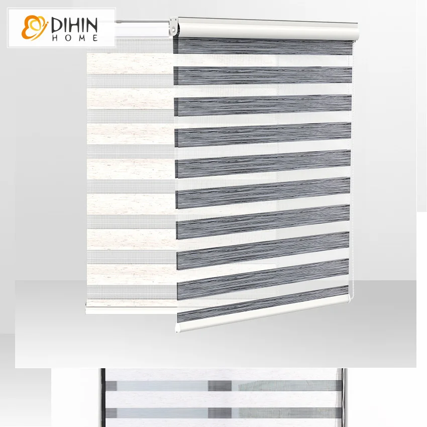 

DIHIN HOME 7 Colors Popular Shade Rollor Blinds Blackout CurtainTranslucent Roller Zebra Blinds Window Curtains for Living Room