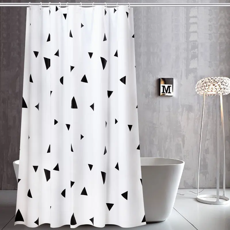 

Nordic Style Shower Curtains Household Kids Bath Curtain Polyester Waterproof Hotel Bathroom Thick Shading Curtain Home Decor