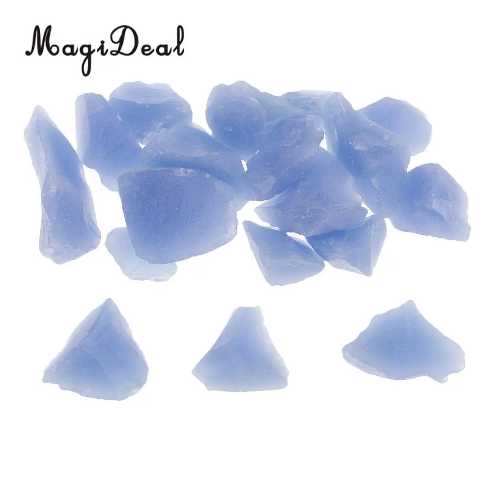 100g Glow in the Glass Stone for Indoor and Outdoor Walkways Garden Driveway Large Bag Powered By Light And Solar (Color Random)