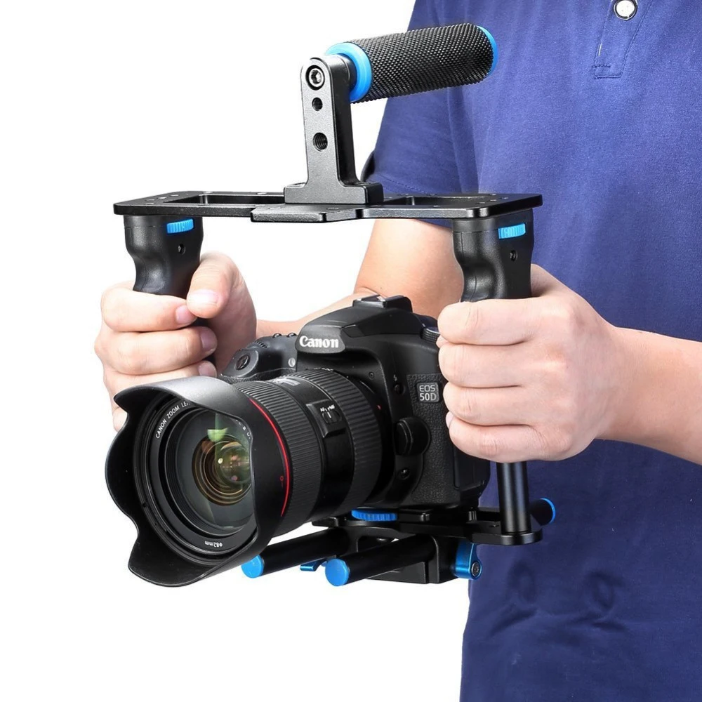 Professional Aluminum Alloy DSLR Camera Cage SLR Video CageKit with Top Hand Grip Level handheld ha