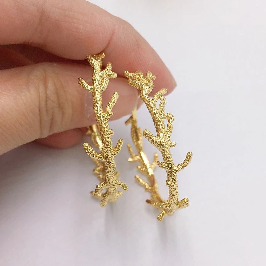 

bijoux coral hoop earrings steampunk accessories creole boucle d'oreille circle round earrings for women jewellery