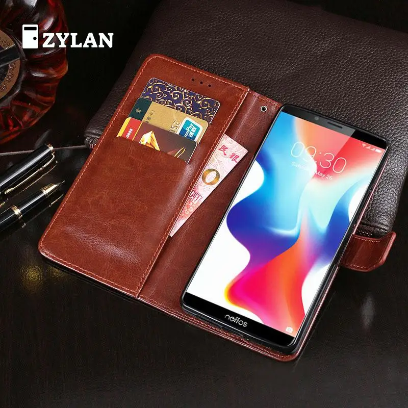 Кожаный флип чехол ZYLAN для TP Link Neffos X9 задняя крышка телефона TP913A и