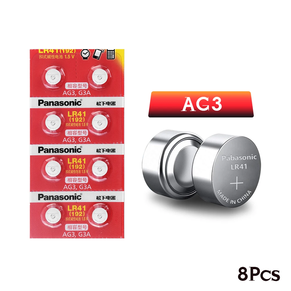 8 шт. оригинальный AG3 LR41 192 V3GA пуговица-Монетка Батарея сотовый 1,5 V LR41 LR41H SR41 SR41W SR41SW SR415W TR41SW для игрушечные часы