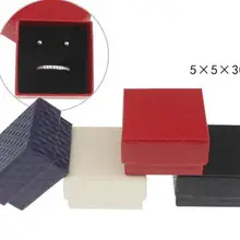 Высокое качество квадратный коробки Jewelry Коробки Серьги Кольца подарок Коробки 5 цветов держатель ювелирных изделий 200 шт./лот