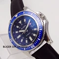 BLIGER 44mm Black Dial Men's Watch Ceramic Bezel Luminous Date Display Steel Case MIYOTA Automatic Movement|Mechanical Watches| -