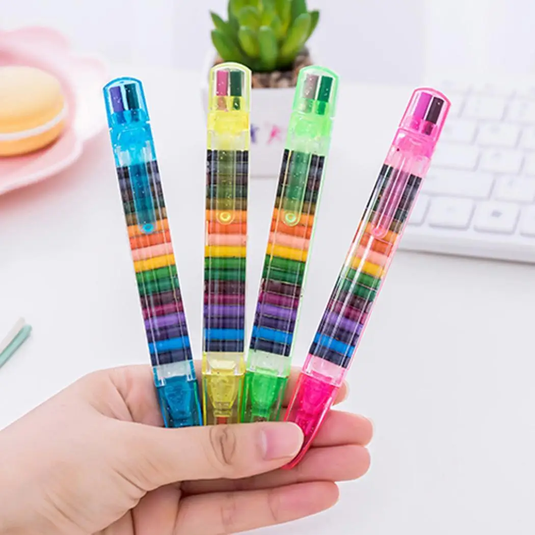 

20 Colors Replaced Crayon Non-toxic Painting Pen Kids Drawing Tool Random