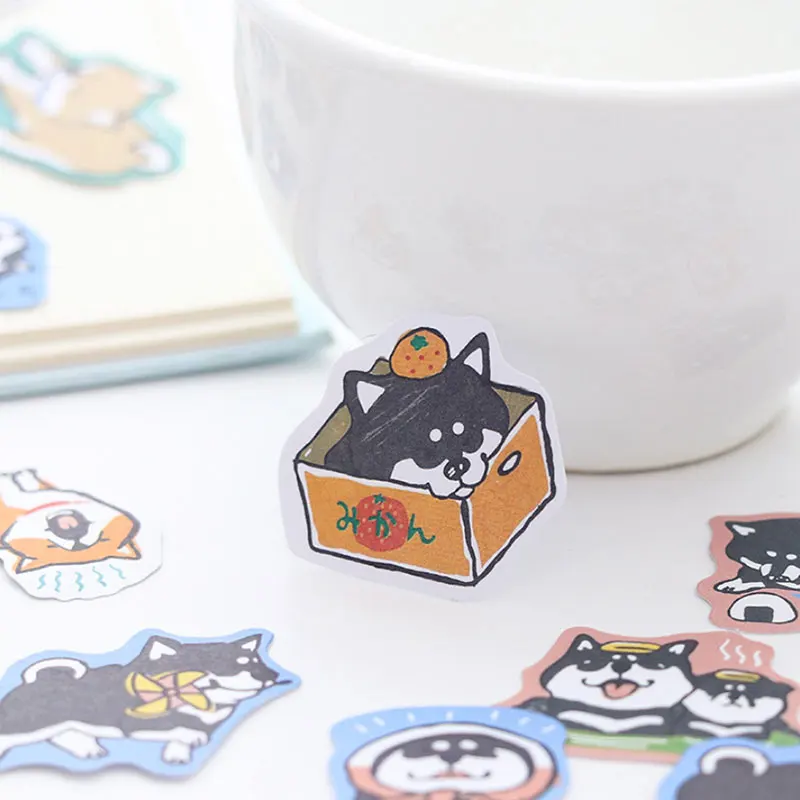30 шт./пакет милый Косплей Shiba Лисья Секретная служба (inu собак клей бумажный стикер
