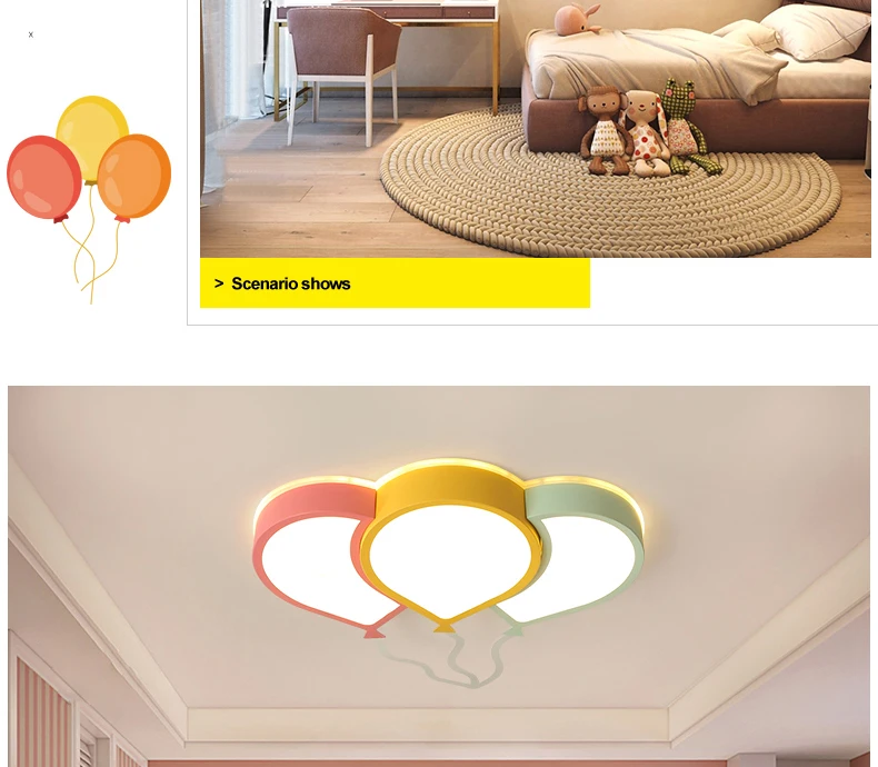 Новая современная светодиодная потолочная люстра для спальни, кабинета, детской комнаты, для дома, декоративная розовая/желтая/зеленая/Потолочная люстра