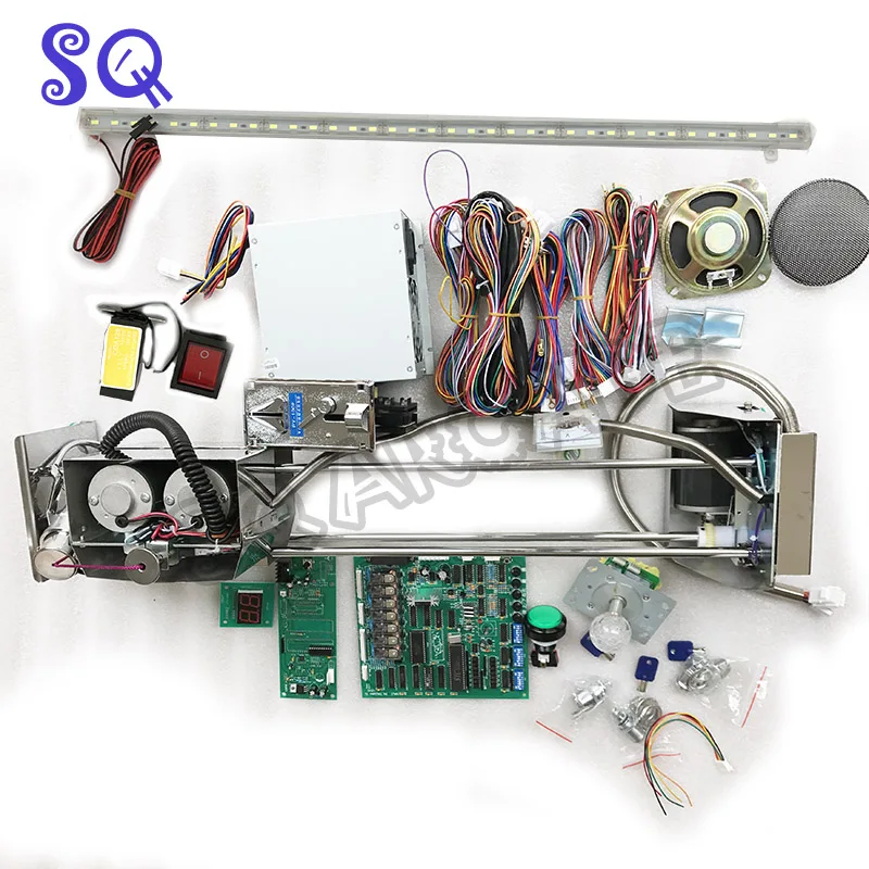 

High quality Taiwan Main board Toy Crane Machine Kits With Mechanism, PCB, Wire Cable,Coin Acceptor,Joysticks etc