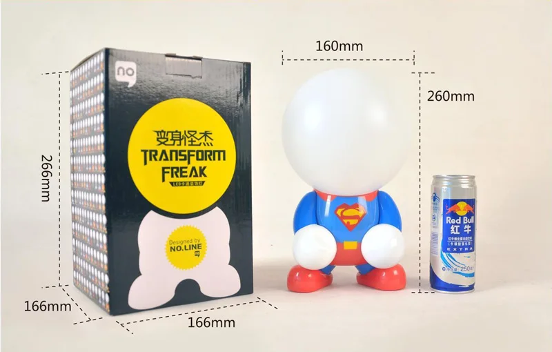 Creative Batman Indoor Lighting Home Decoration Transform Freak LED Cartoon Lamp Night Light Rechargeable Bedside Lamp For Kids Children (8)