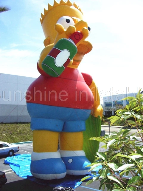 

Free shipping giant advertising 10ft inflatable figure inflatable Bart Simpson for outdoor events