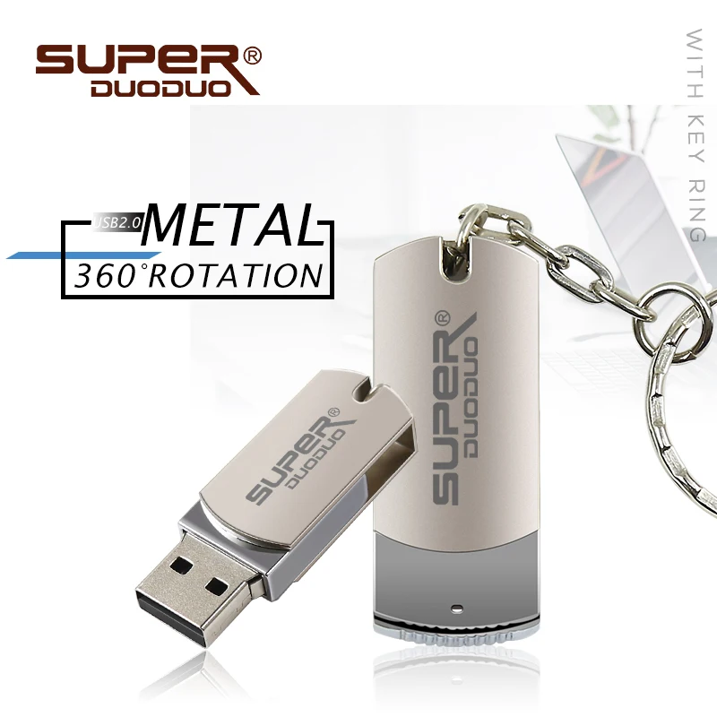 Высокоскоростной флеш накопитель 32 ГБ серебристый металлический USB 2 0 4 8 16 64 USB2.0