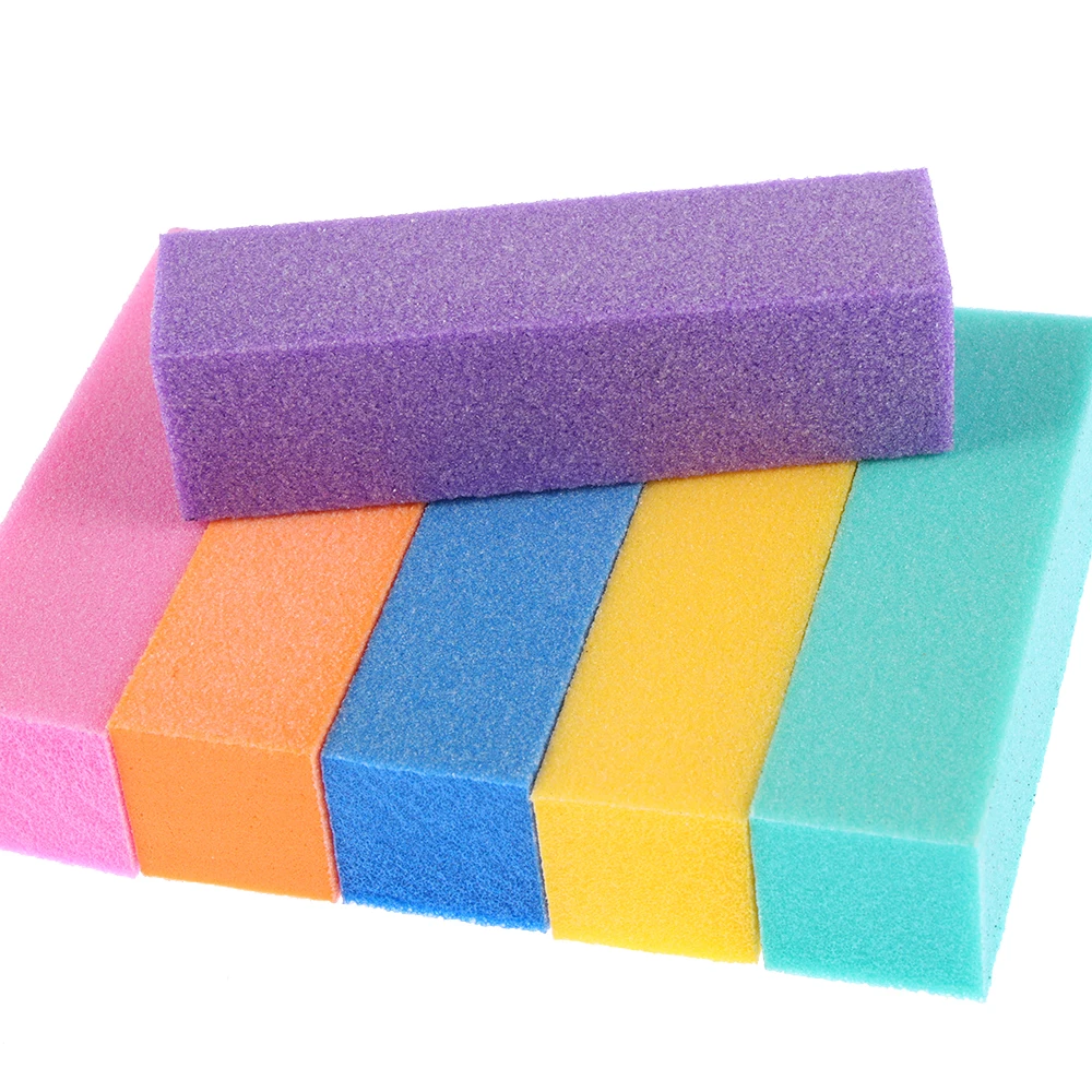 

12pcs/lot Colorful Nail Buffer Files For UV Gel Nail File Sanding Polisher Block 4 Sides Nail Art Sponge Tips Manicure Care Tool